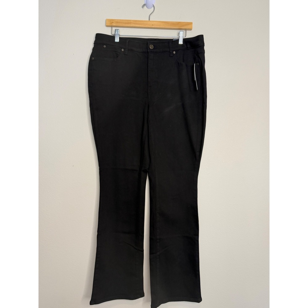 Talbots Barely Boot Jeans Black High Rise Stretch Denim Pants Women's 14W NEW